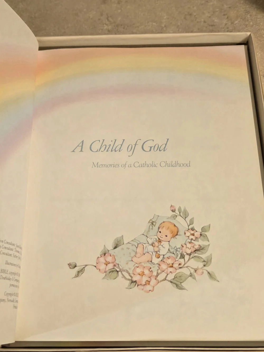 *Brand New* Vintage 1984 C.R. Gibson Catholic Baby Memory Book Keepsake